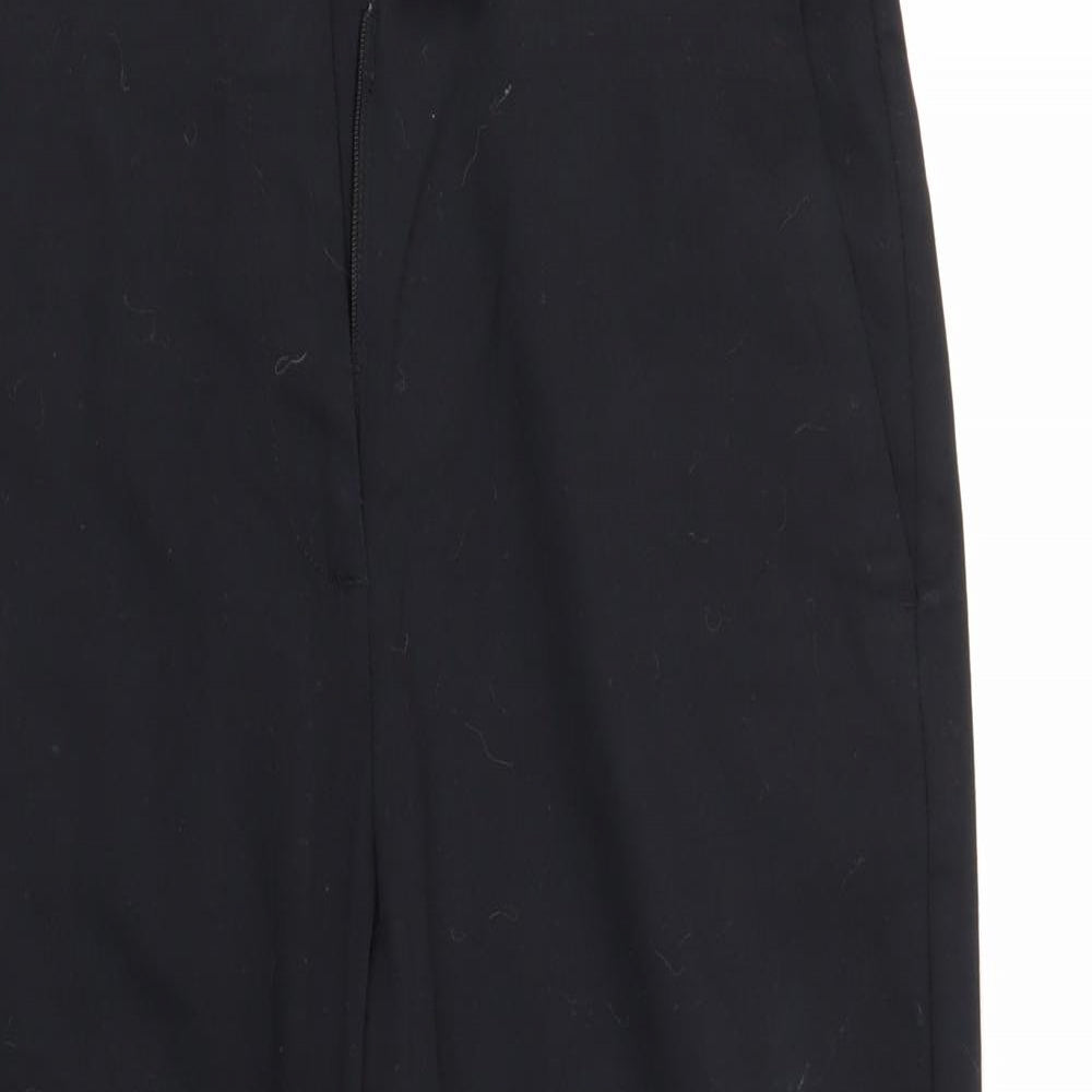 M&S Womens Black   Cropped Trousers Size 14 L20 in