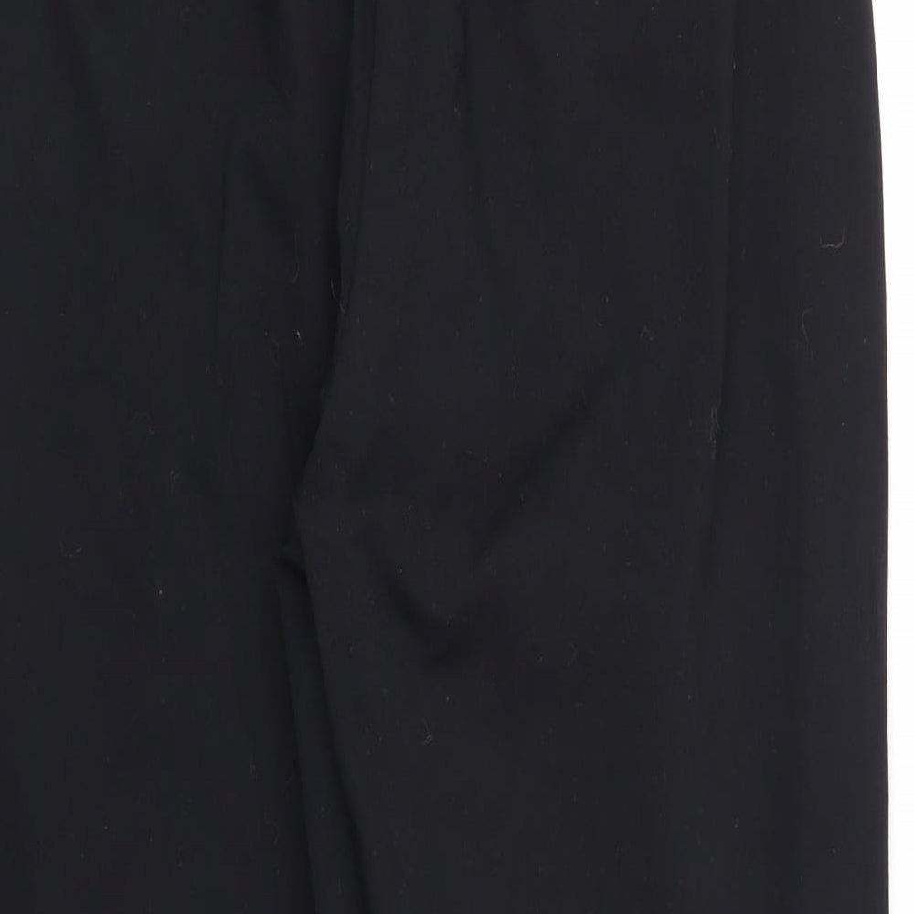 M&S Womens Black   Cropped Trousers Size 14 L20 in