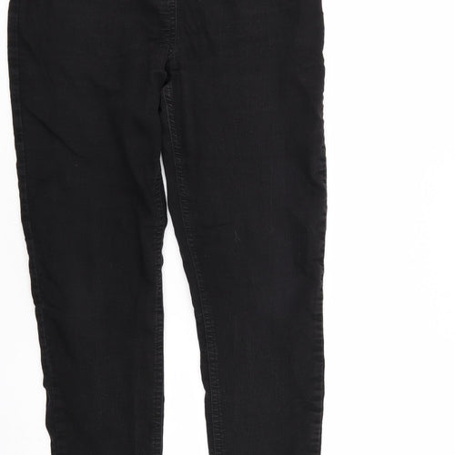 TU Womens Black  Denim Tapered Jeans Size 14 L29 in - Elastic Waist