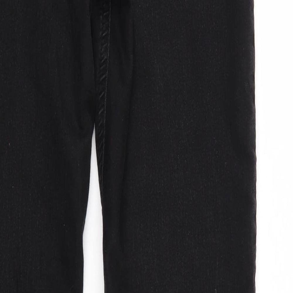 TU Womens Black  Denim Tapered Jeans Size 14 L29 in - Elastic Waist