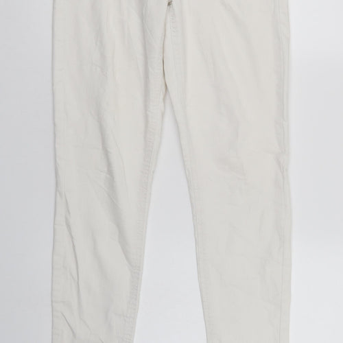Divided Womens White  Denim Skinny Jeans Size 10 L30 in