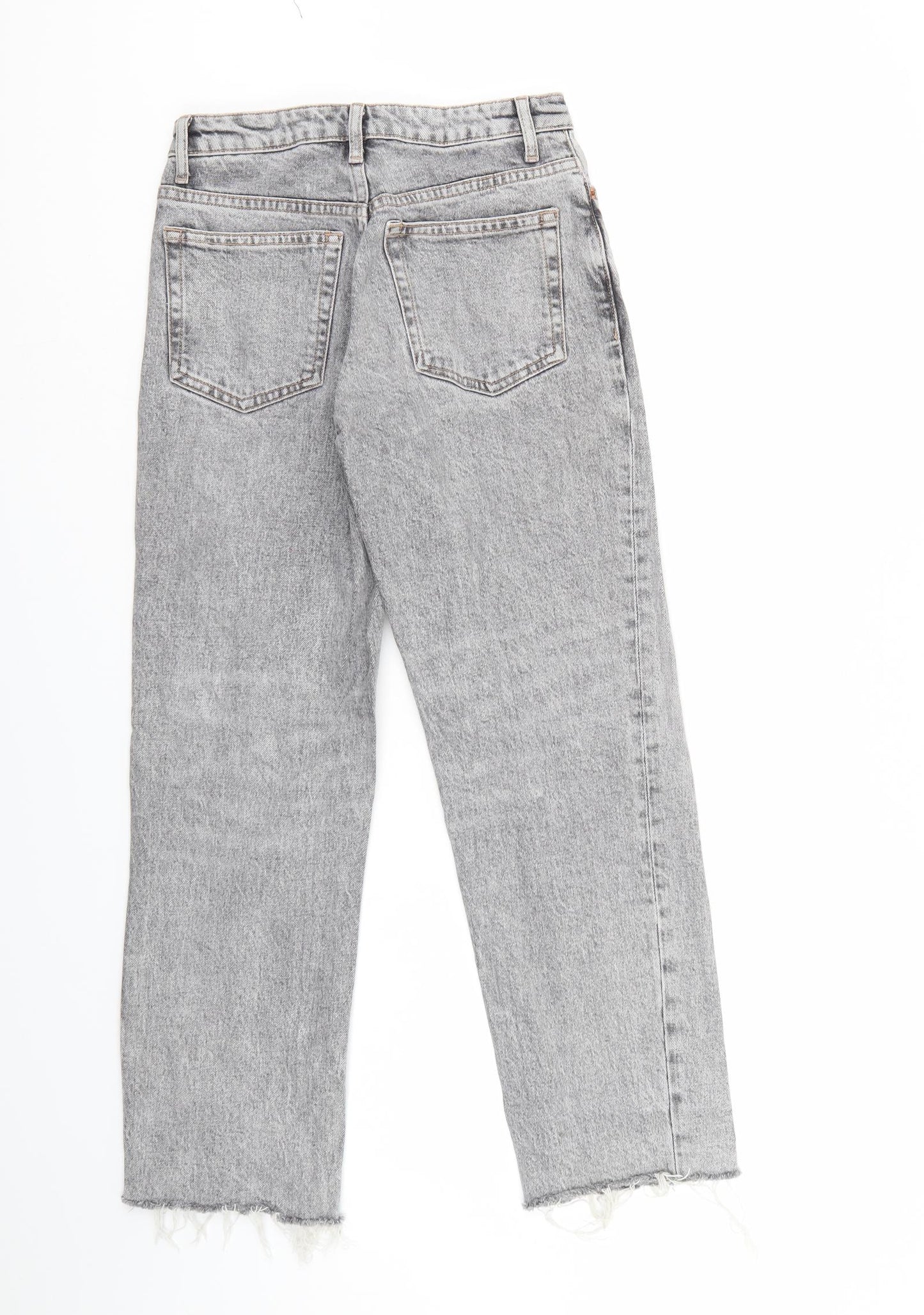 Top Shop Mens Grey  Denim Cropped Jeans Size 24 L26 in