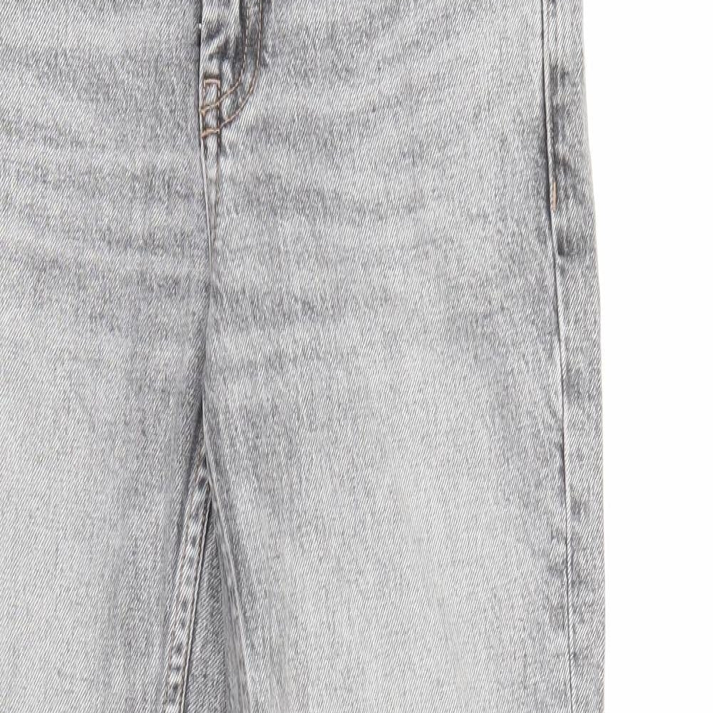Top Shop Mens Grey  Denim Cropped Jeans Size 24 L26 in