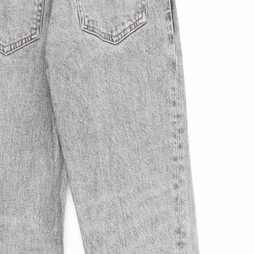 Top Shop Mens Grey  Denim Cropped Jeans Size 24 L26 in