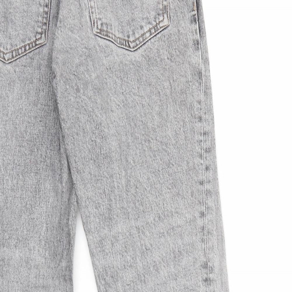 Top Shop Mens Grey  Denim Cropped Jeans Size 24 L26 in