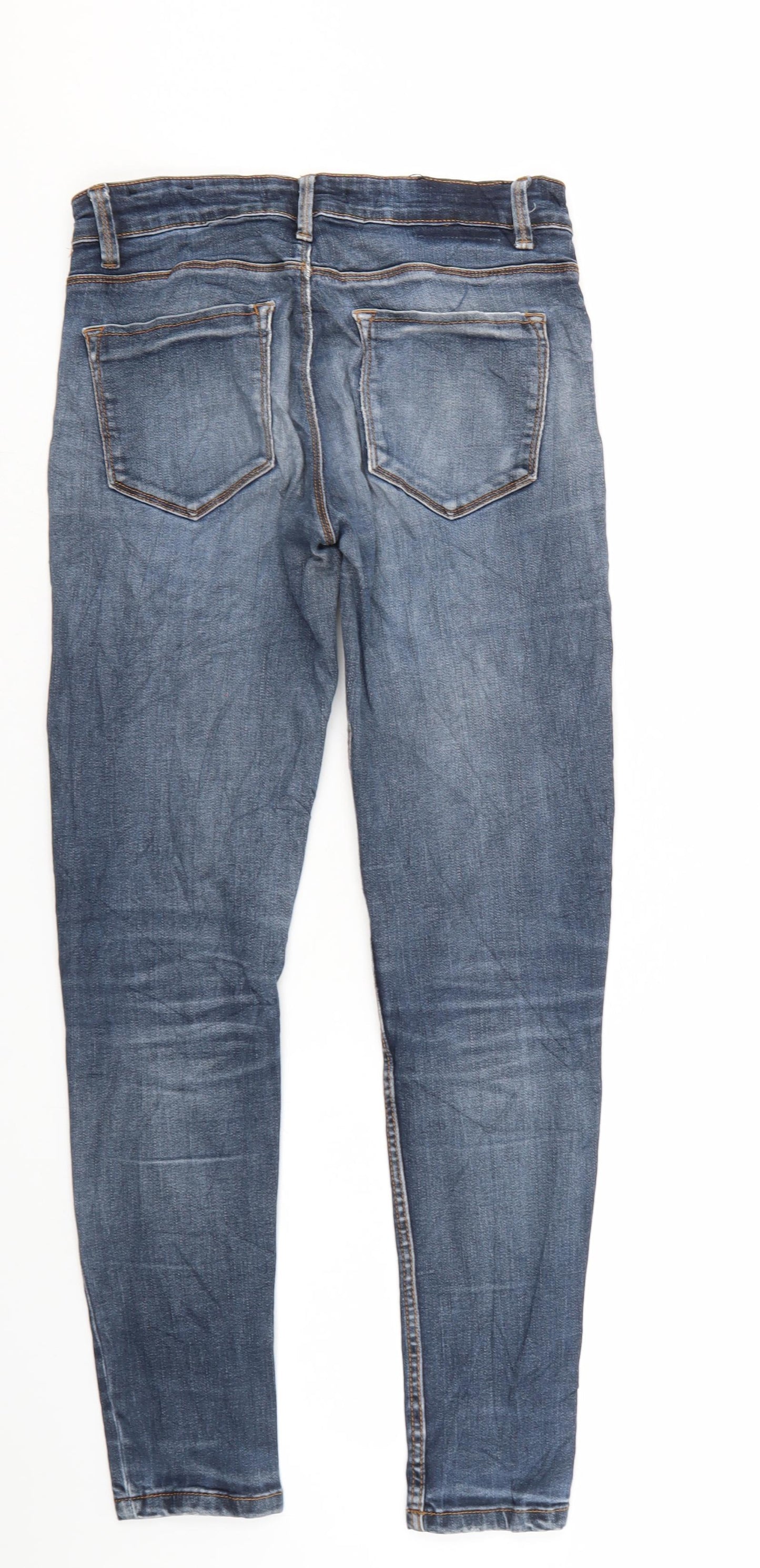 Stradavarius Womens Blue  Denim Skinny Jeans Size 8 L28 in