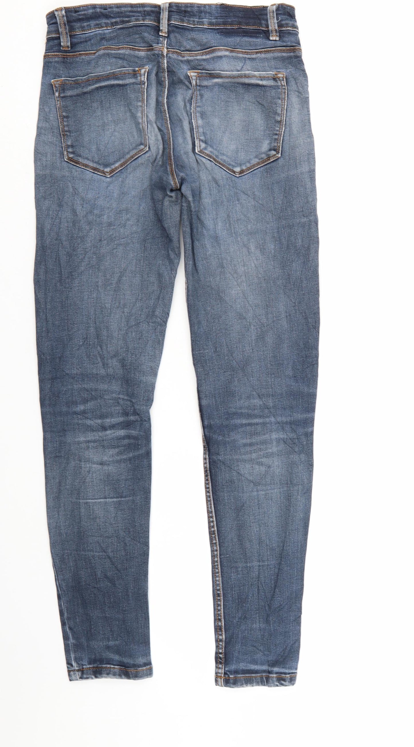 Stradavarius Womens Blue  Denim Skinny Jeans Size 8 L28 in