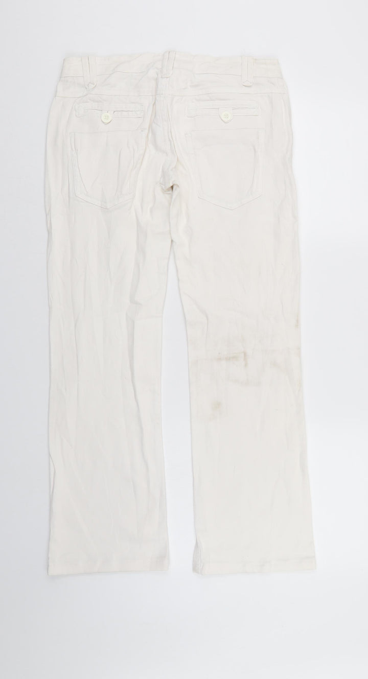 Calliope Womens White  Denim Straight Jeans Size L L32 in