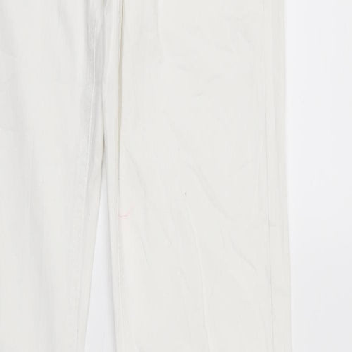 Calliope Womens White  Denim Straight Jeans Size L L32 in