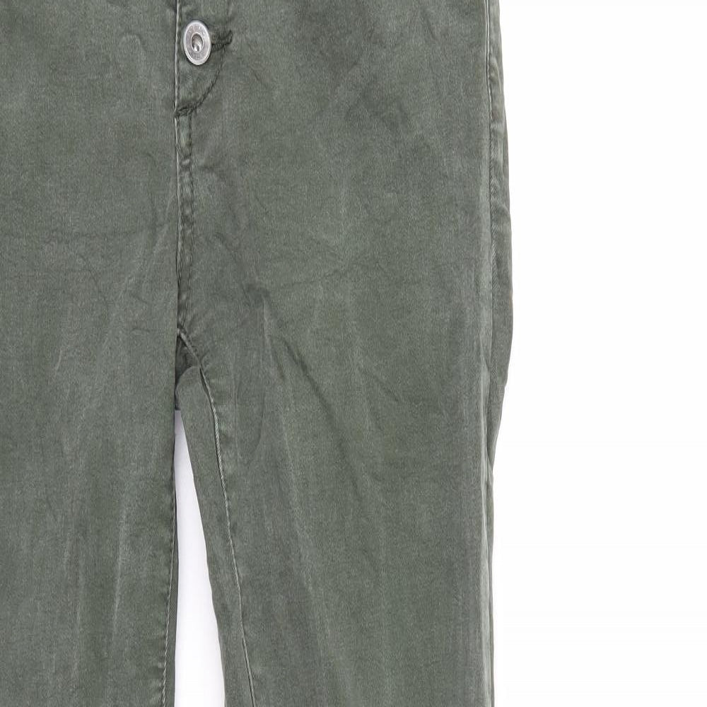 Hand Work denim Mens Green  Denim Tapered Jeans Size 26 L29 in