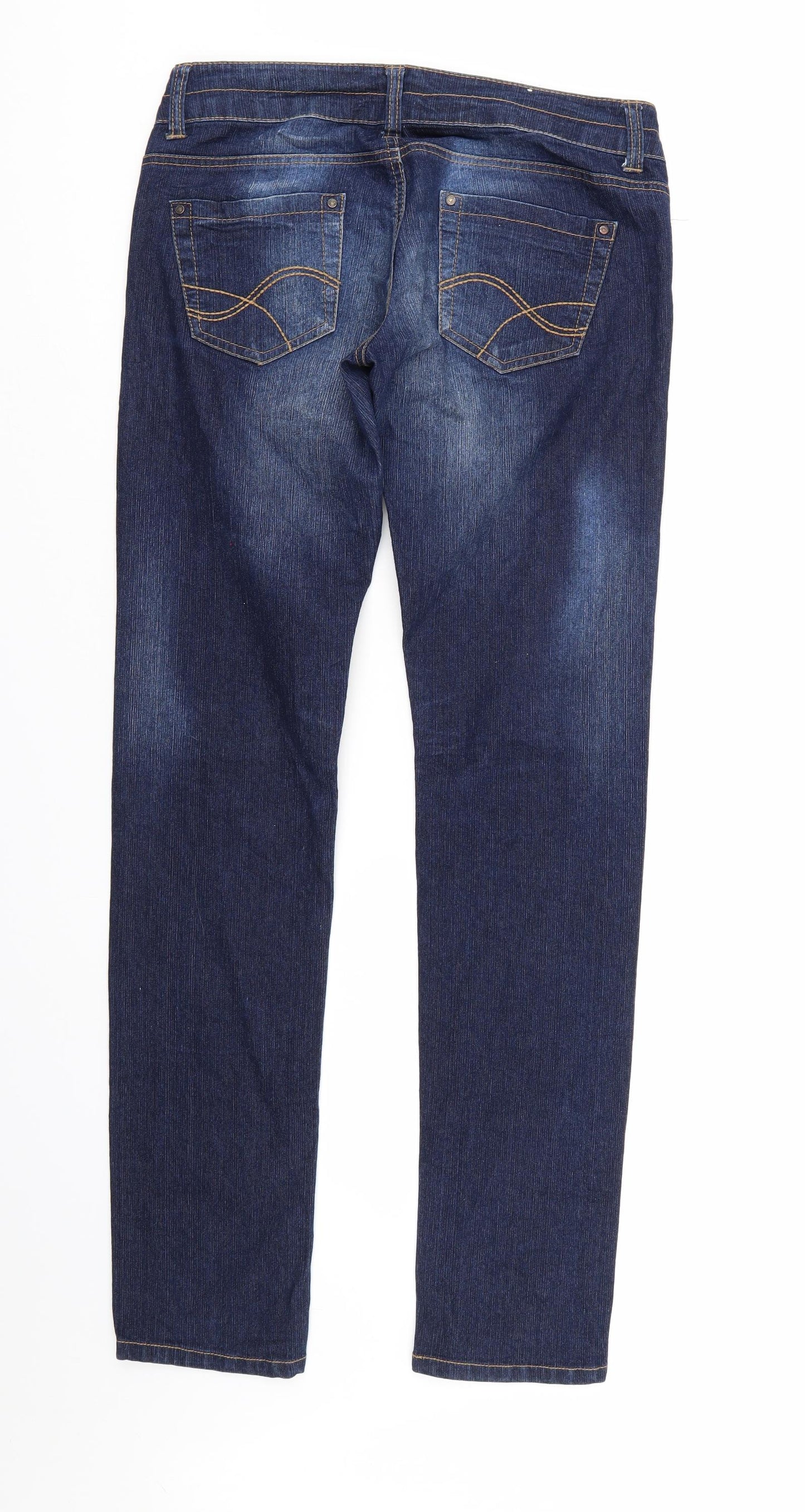 Terranova Womens Blue  Denim Straight Jeans Size L L32.5 in