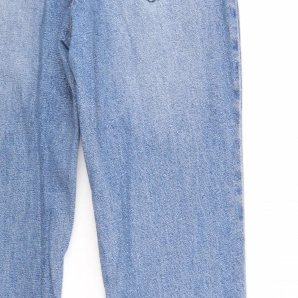 Red Herring Womens Blue Floral Denim Cropped Jeans Size 12 L25 in