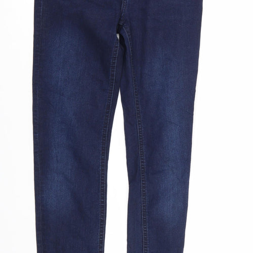 H&M Womens Blue  Denim Straight Jeans Size 8 L28 in
