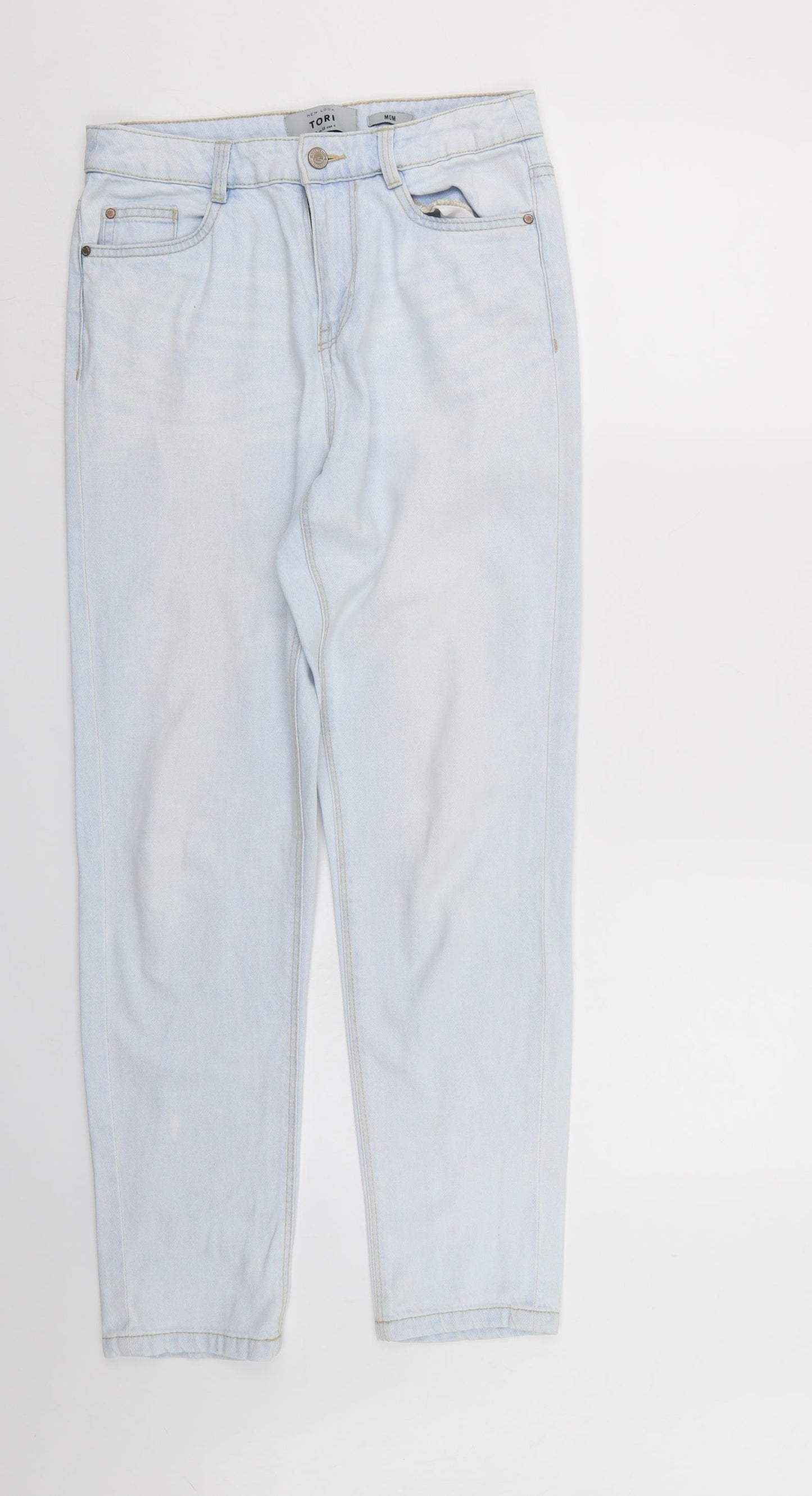 New Look Womens Blue  Denim Straight Jeans Size 8 L28 in