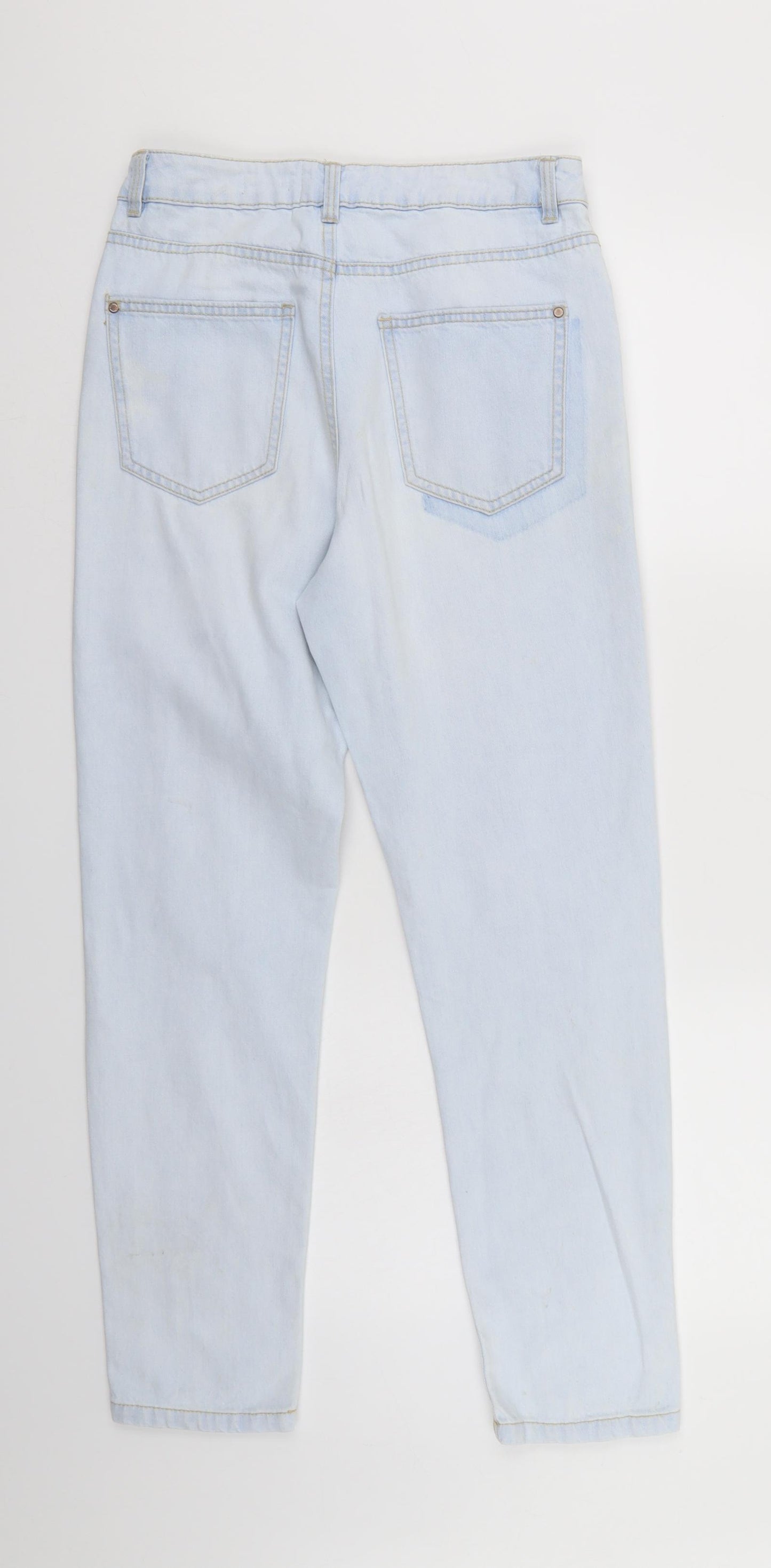 New Look Womens Blue  Denim Straight Jeans Size 8 L28 in