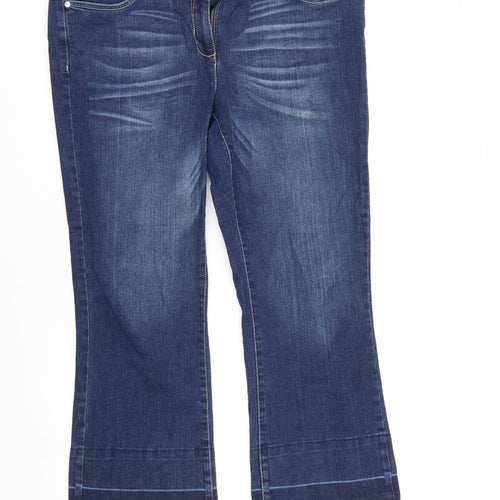 Laura Kent Womens Blue  Denim Cropped Jeans Size 34 in L26 in