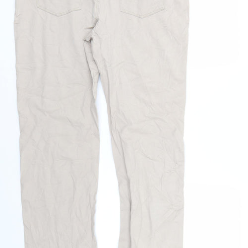Charles Jogule Womens Beige  Denim Straight Jeans Size 32 in L29 in