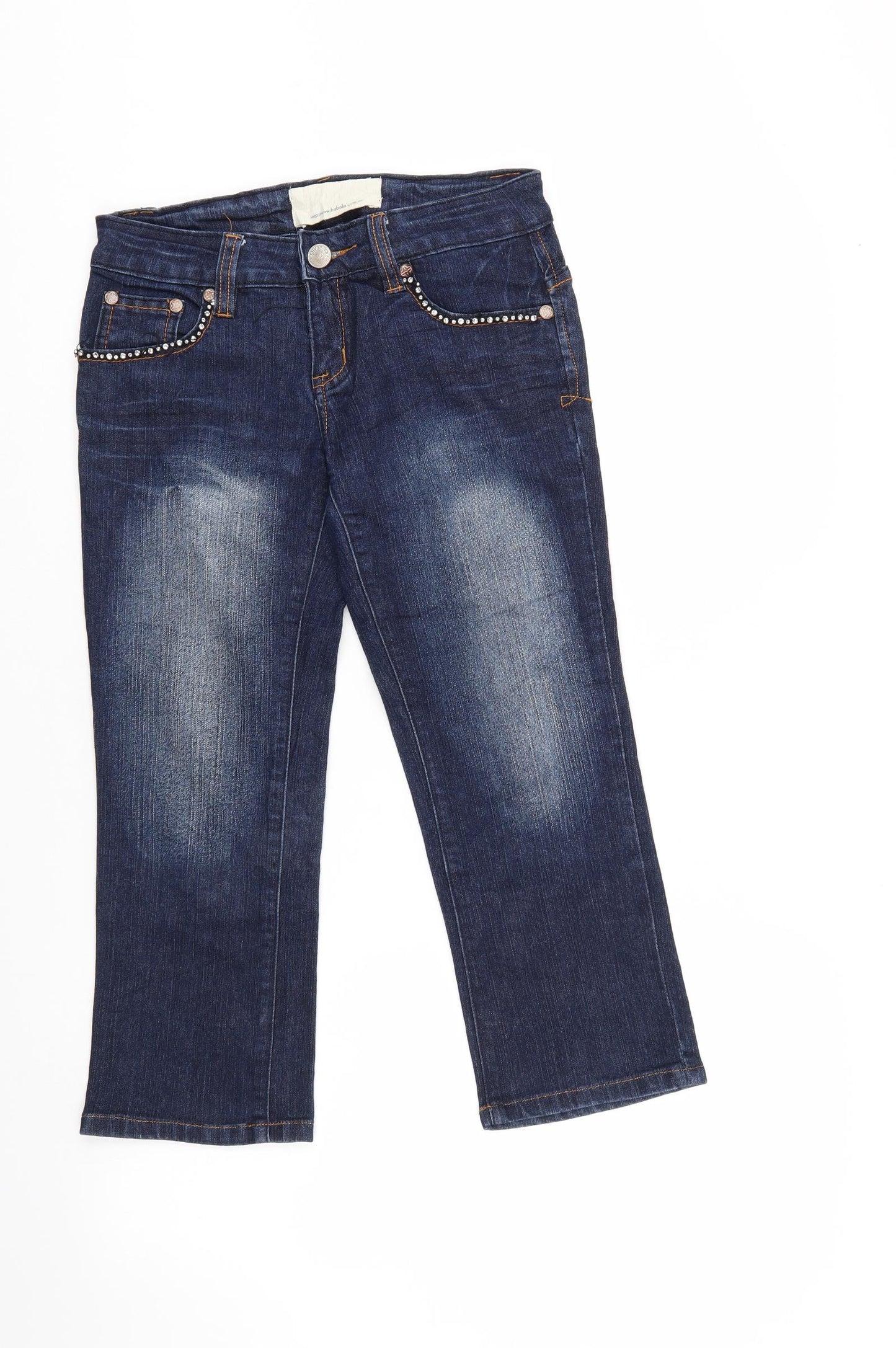 BABALA Womens Blue  Denim Cropped Jeans Size 28 in L21 in