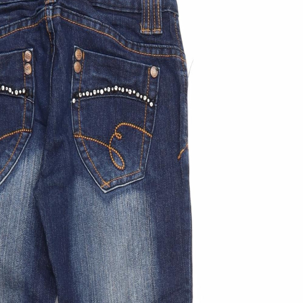 BABALA Womens Blue  Denim Cropped Jeans Size 28 in L21 in
