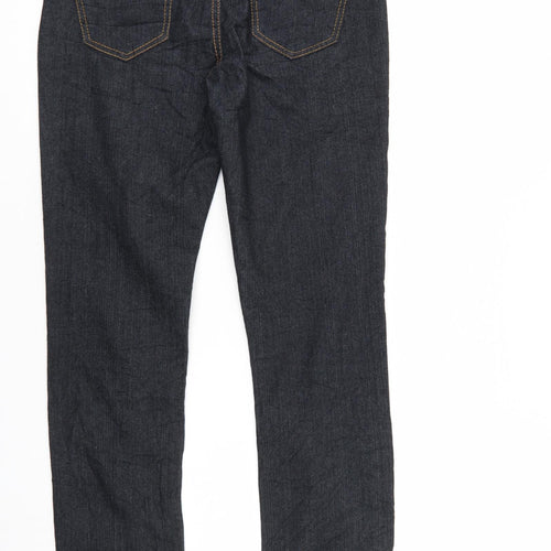 Preworn Womens Black  Denim Straight Jeans Size 6 L29 in