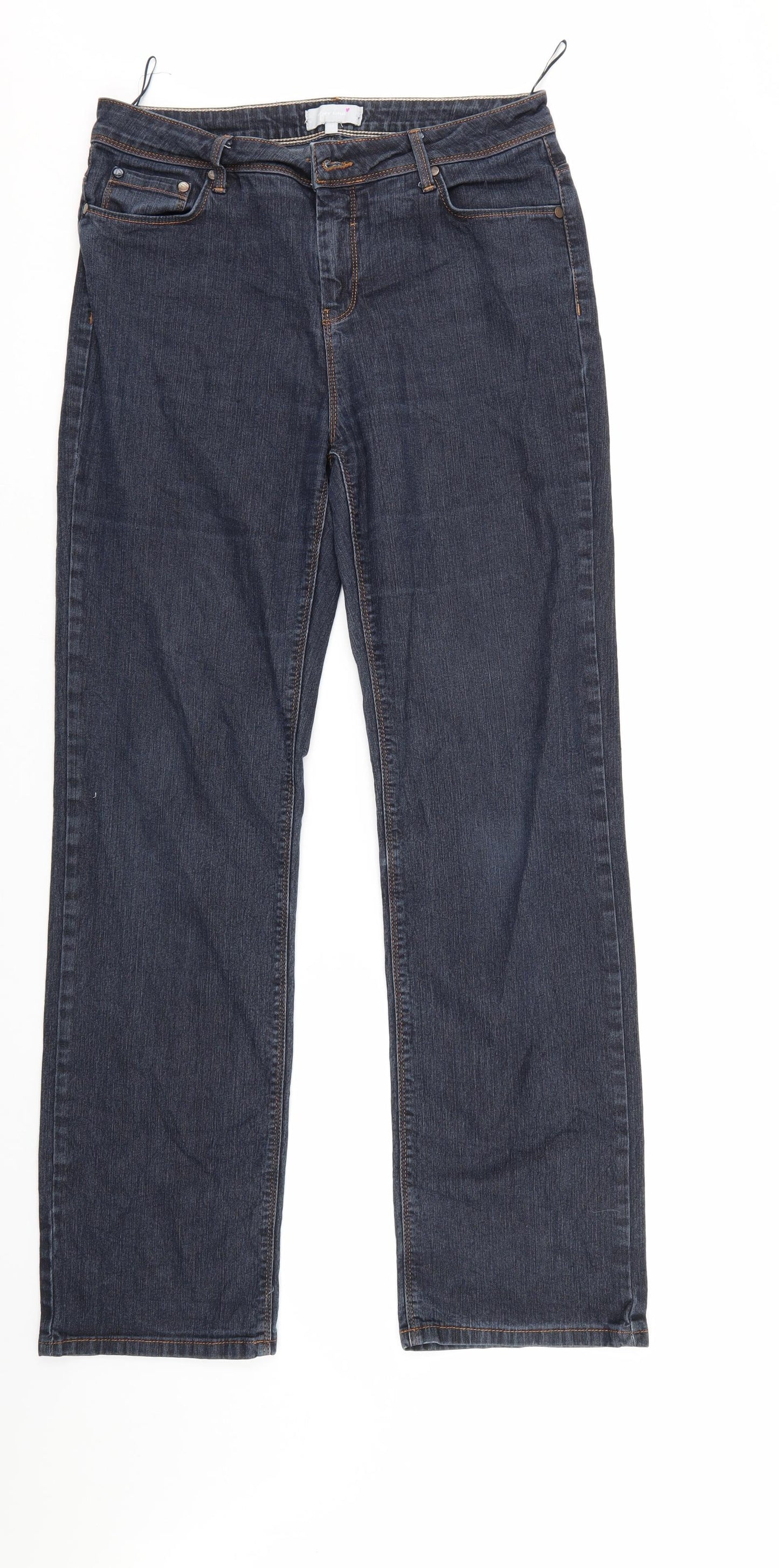 Per una  Womens Blue  Denim Straight Jeans Size 14 L30 in
