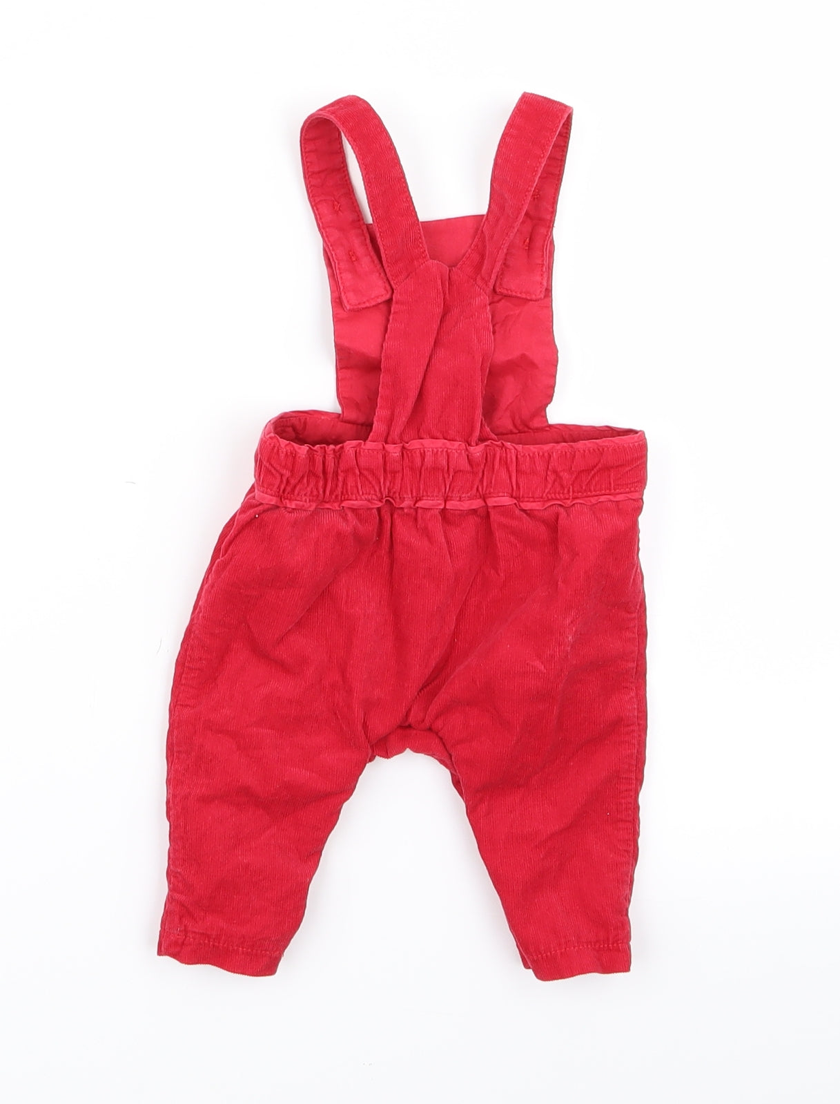 Preworn Baby Red   Dungaree One-Piece Size 0-3 Months