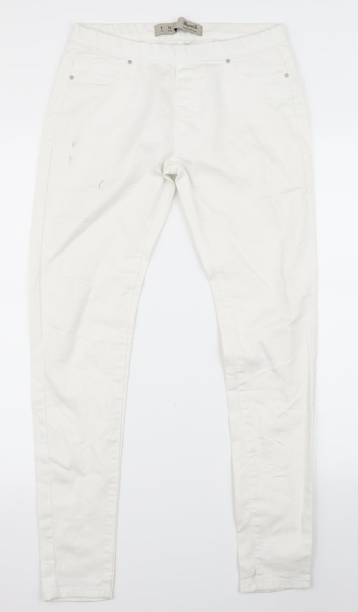 Primark Womens White   Skinny Jeans Size 8 L28 in