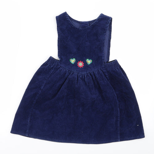 Preworn Girls Blue  Ramie A-Line  Size 3 Years  - c