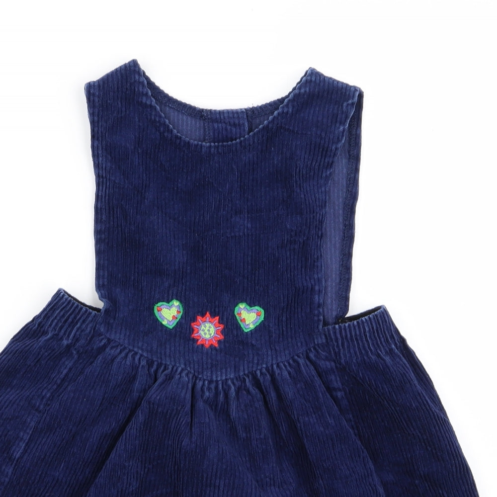 Preworn Girls Blue  Ramie A-Line  Size 3 Years  - c