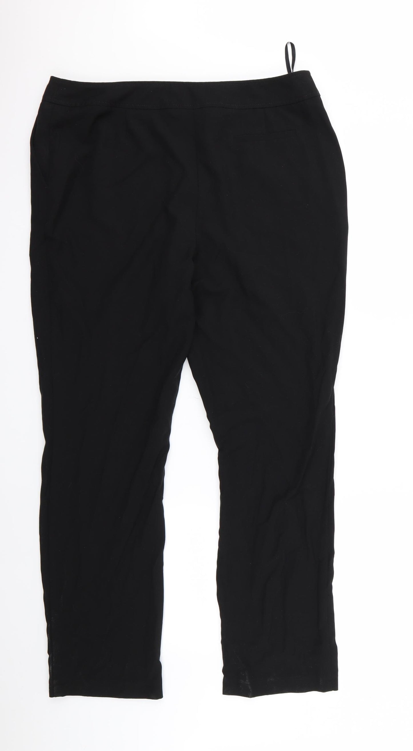 Preworn Womens Black   Trousers  Size 16 L23 in