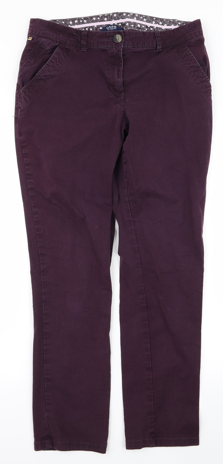 Maine Womens Red   Trousers  Size 10 L28 in