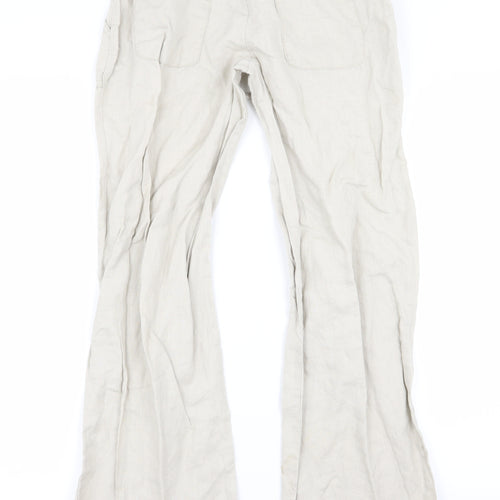 Atmosphere Womens Beige   Cargo Trousers Size 8 L29 in