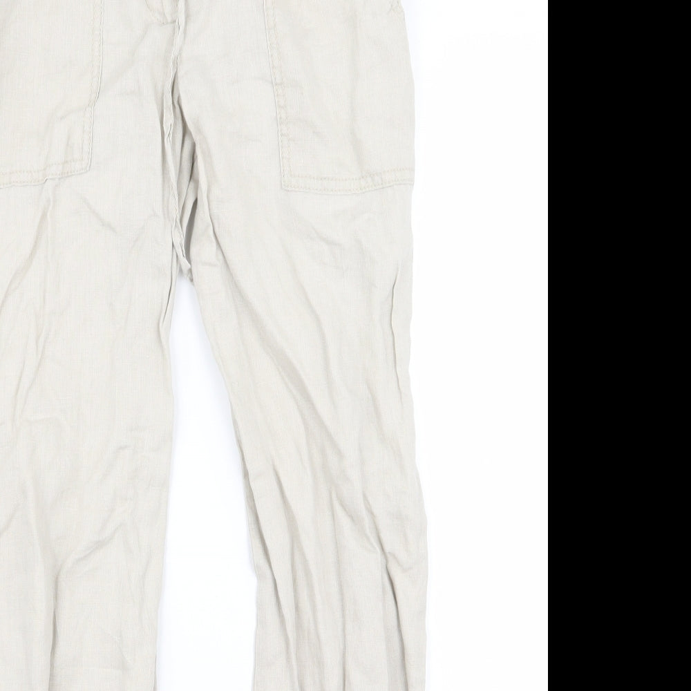 Atmosphere Womens Beige   Cargo Trousers Size 8 L29 in