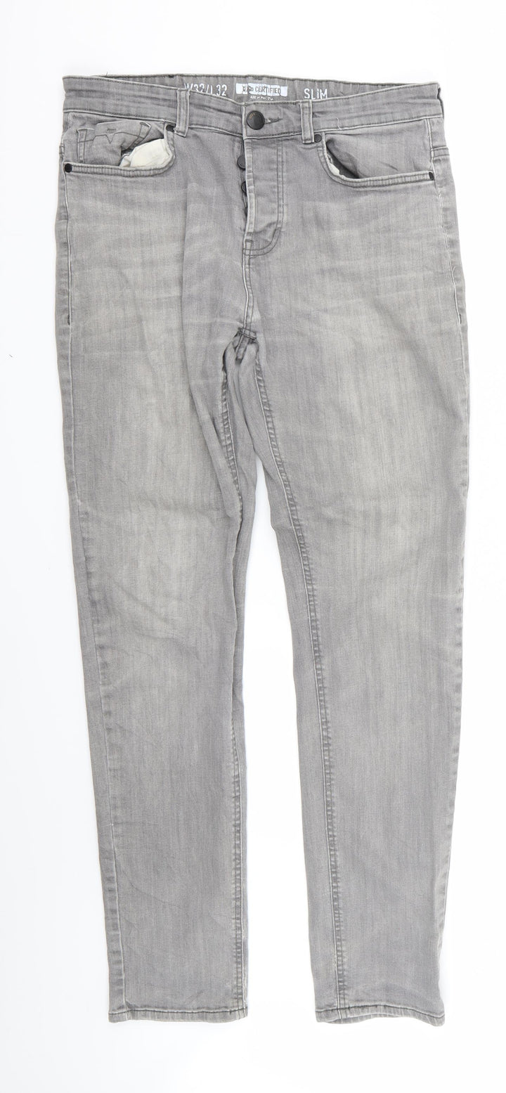 preowrn Womens Grey   Skinny Jeans Size 32 L28 in