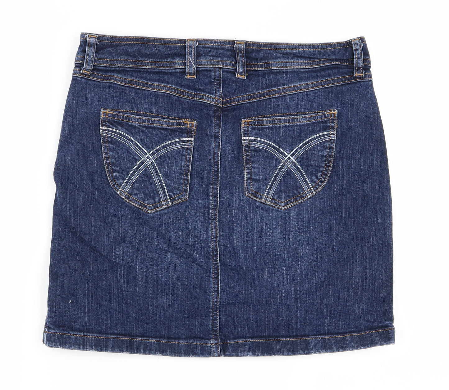 Preworn Womens Blue  Denim Straight & Pencil Set Size 10