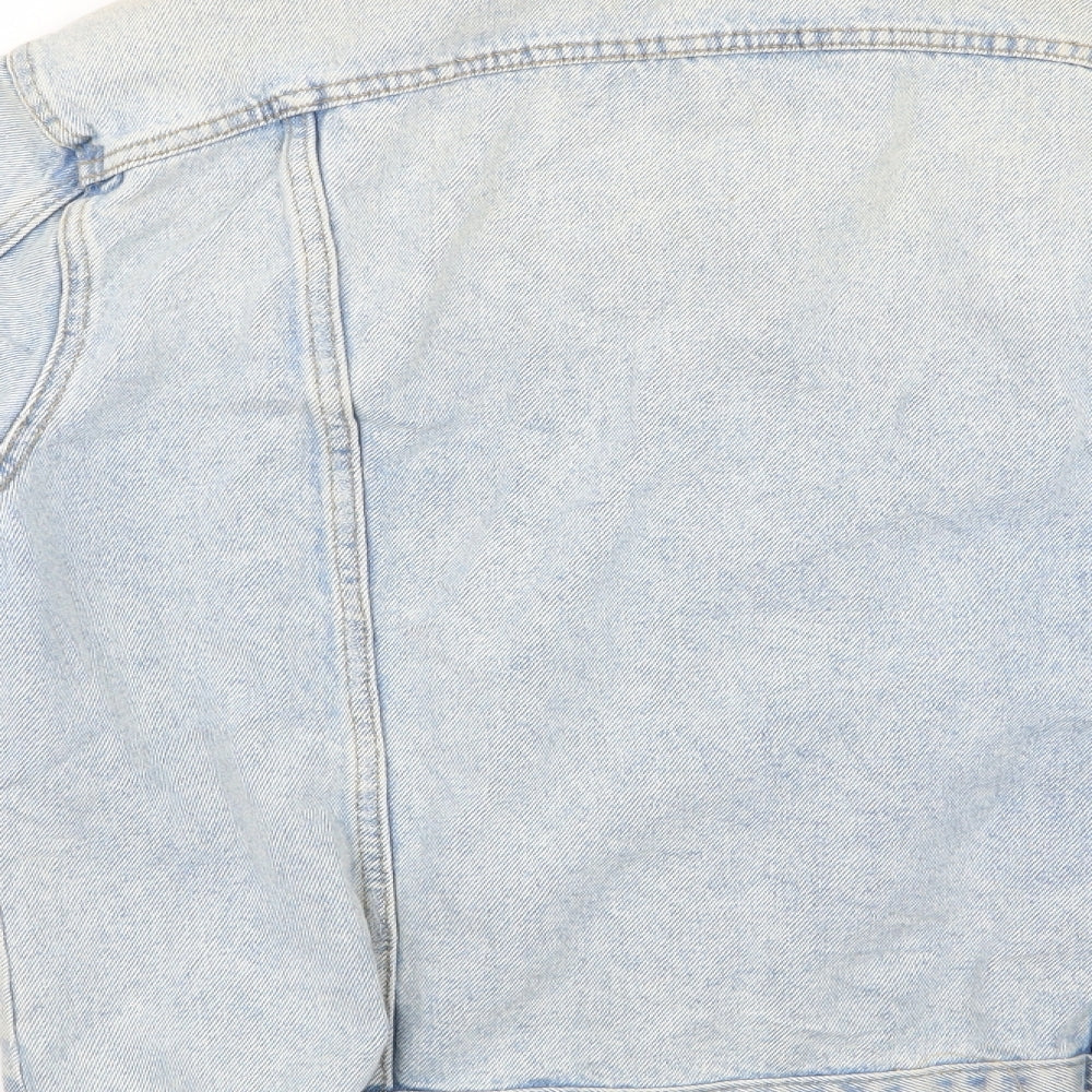 New Look Womens Blue   Biker Jacket Size 10  - m