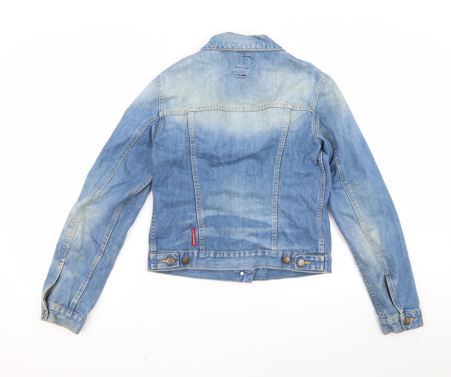 Miss Sixty Womens Blue   Biker Coat Size M