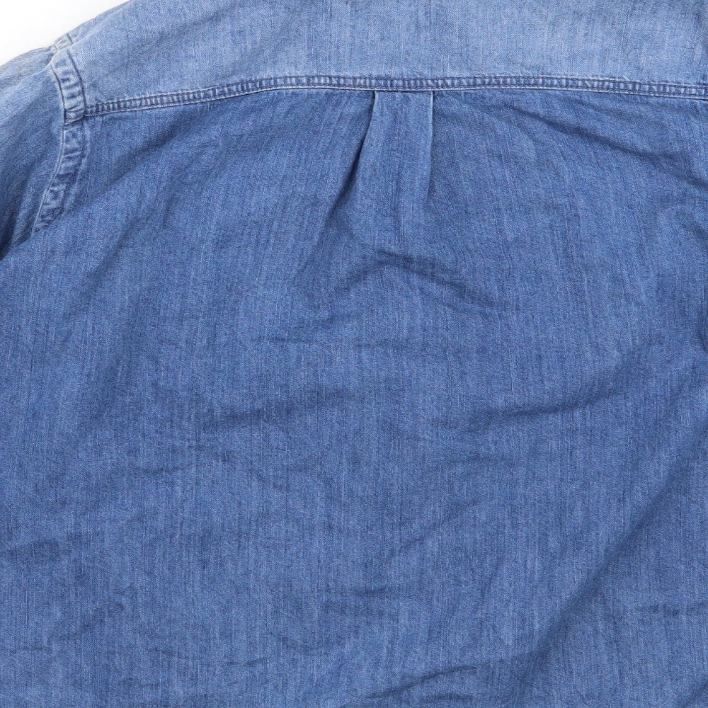 Papaya Womens Blue   Basic Button-Up Size 18