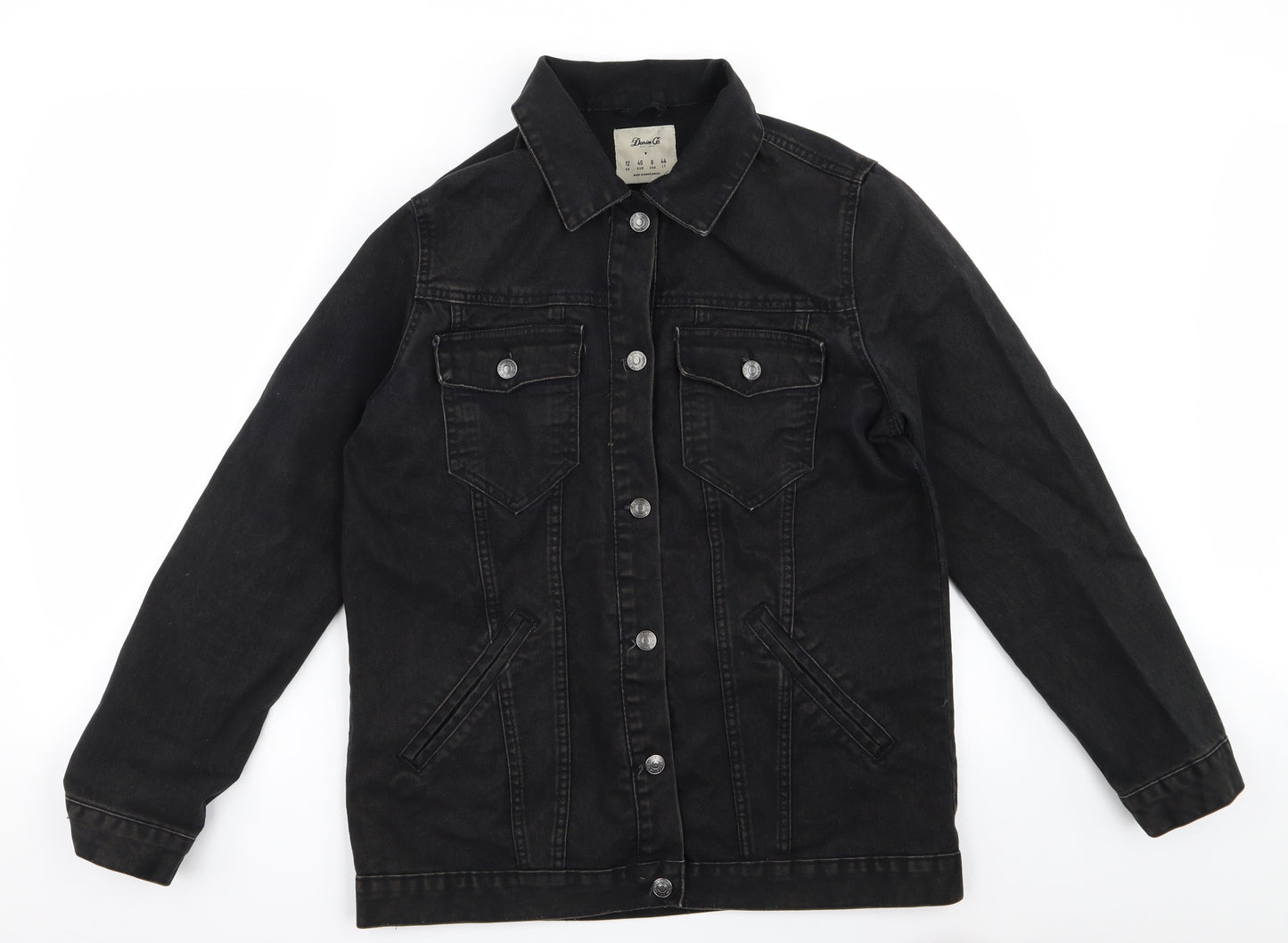 Primark Womens Black  Denim Jacket  Size 12