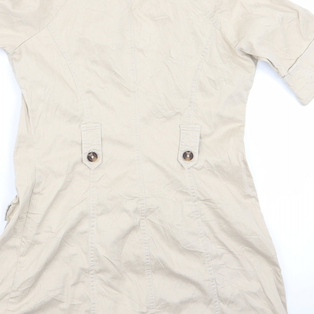 Miss Selfridge Womens Beige   Overcoat Coat Size 14
