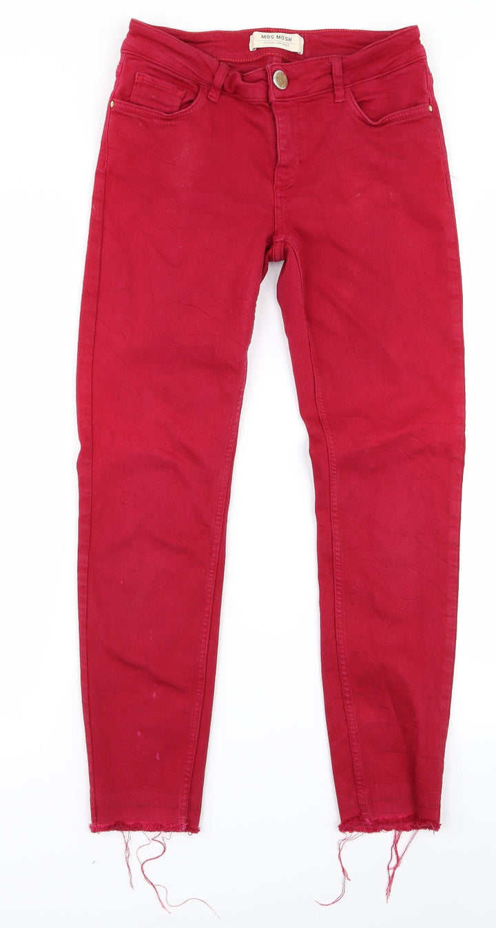 mosh Womens Red Skinny Jeans Size 26 L25 in