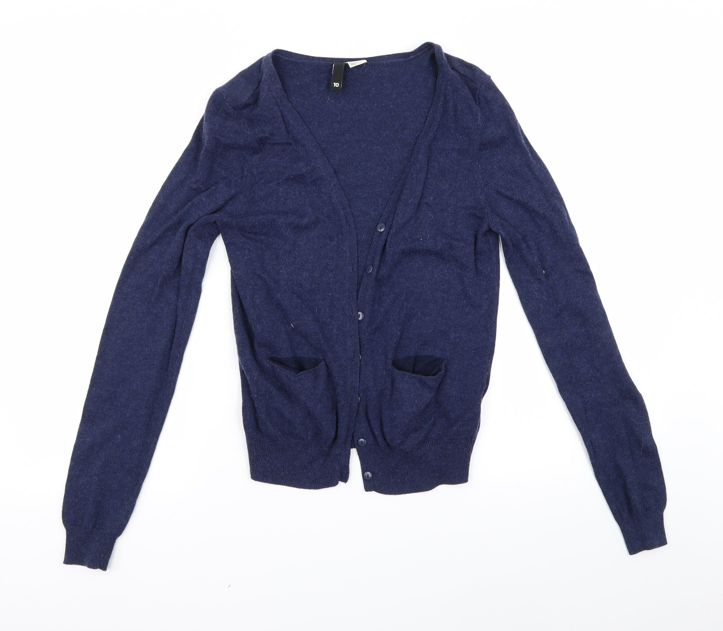 Preworn Womens Blue   Cardigan Jumper Size 10  - 1
