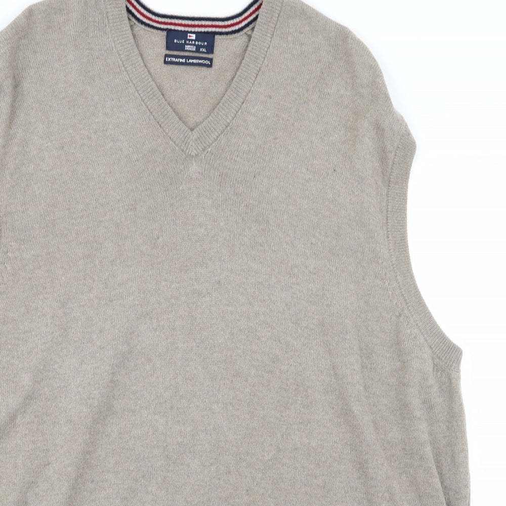 Blue Harbour Mens Beige   Cardigan Jumper Size 2XL