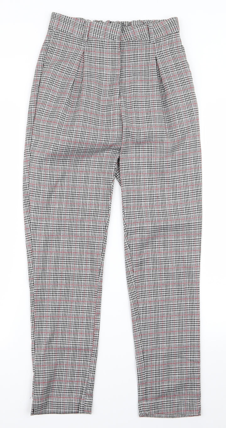 Daisy Street Womens Grey Striped Trousers Size 8 L28 in
