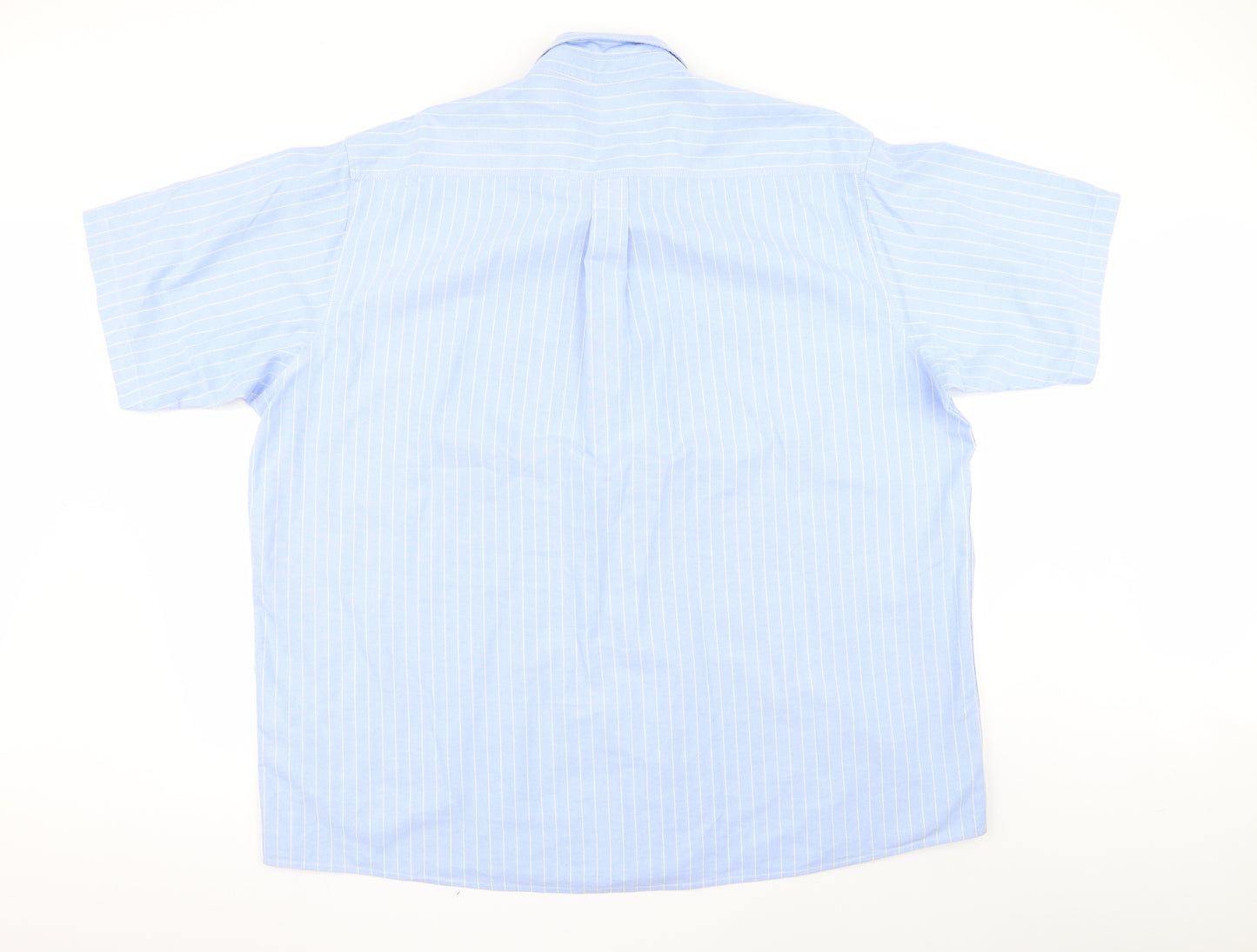 George Mens Blue Striped   Button-Up Size 3XL