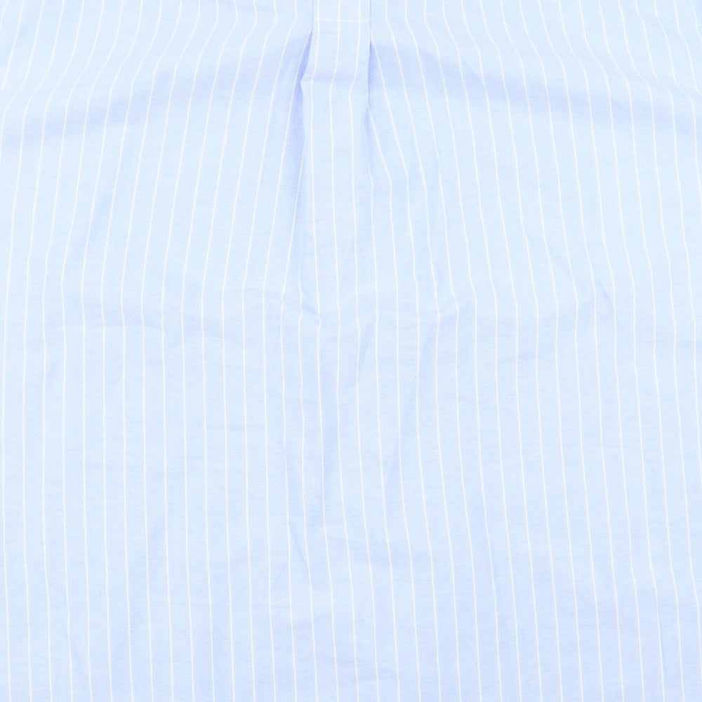 George Mens Blue Striped   Button-Up Size 3XL