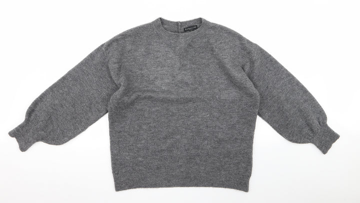 F&F Mens Grey Rayon Pullover Jumper Size M