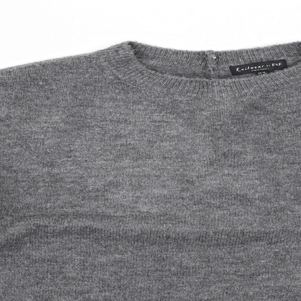 F&F Mens Grey  Rayon Pullover Jumper Size M