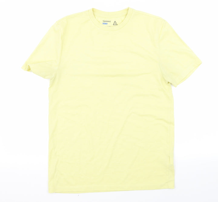 Topman Mens Yellow    T-Shirt Size S