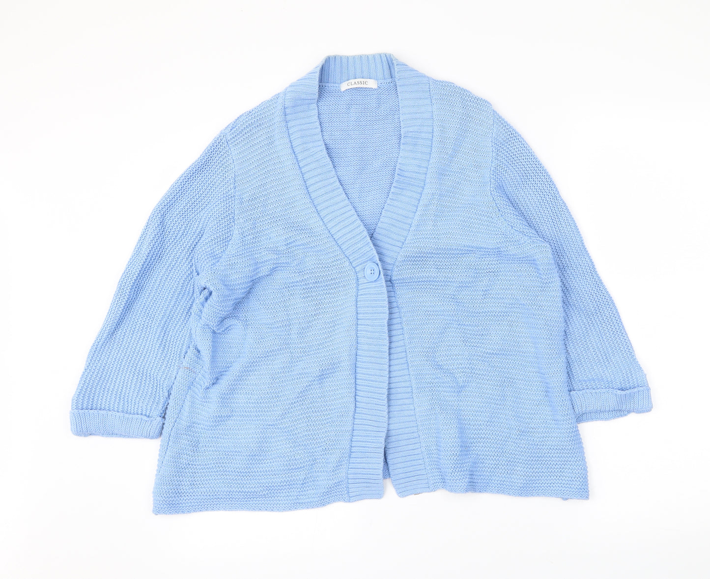 M&S Womens Blue   Cardigan Jumper Size 18